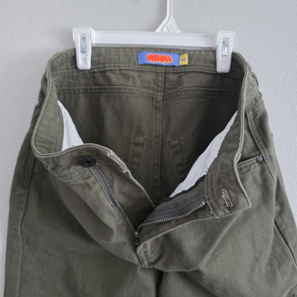 Empyre Mens Relax Green Denim Jeans Cotton Straight Leg 5 Pockets Zip Fly Sz 30 - Picture 8 of 10